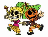 Miércoles y Jack-o-lantern