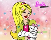 Barbie con su linda gatita