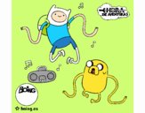 Finn y Jake escuchando música