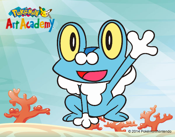 Froakie saludando