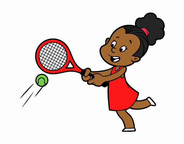 Dibujo de Niña jugando a tenis pintado por en  el día 14-11-18 a  las 22:33:15. Imprime, pinta o colorea tus propios dibujos!