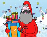 Santa Claus con regalos