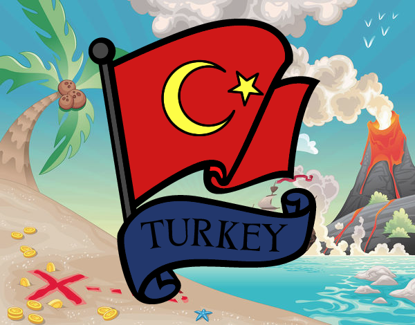basura guerra Derecho Dibujo de Bandera de Turquía pintado por en Dibujos.net el día 20-11-18 a  las 16:32:22. Imprime, pinta o colorea tus propios dibujos!