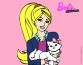 Barbie con su linda gatita