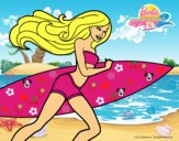 Barbie corre al agua