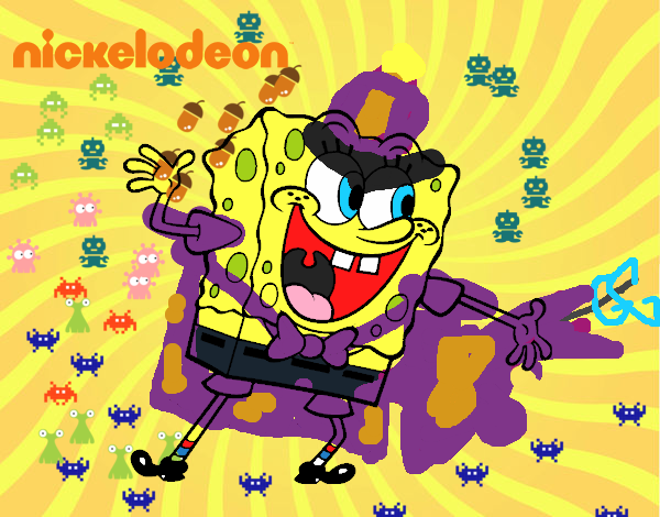 Bob Esponja saludando