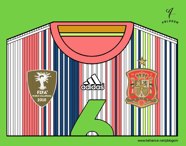 Camiseta del mundial de fútbol 2014 de España