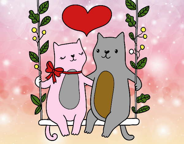 Gatitos enamorados