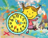 Niña con reloj