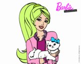 Barbie con su linda gatita