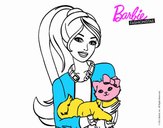 Barbie con su linda gatita