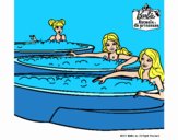 Barbie y sus amigas en el jacuzzi