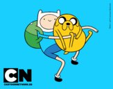 Finn y Jake abrazados