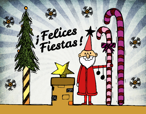 Postal Felices Fiestas