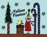 Postal Felices Fiestas