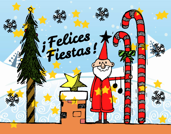 Postal Felices Fiestas