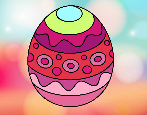 Un huevo de Pascua estampado