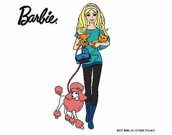 Barbie con sus mascotas