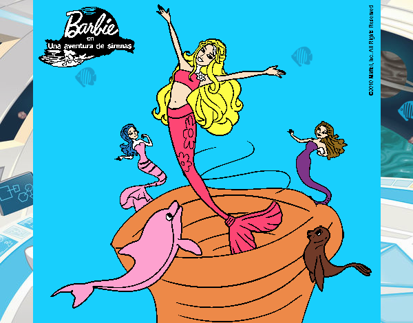 Barbie sirena contenta