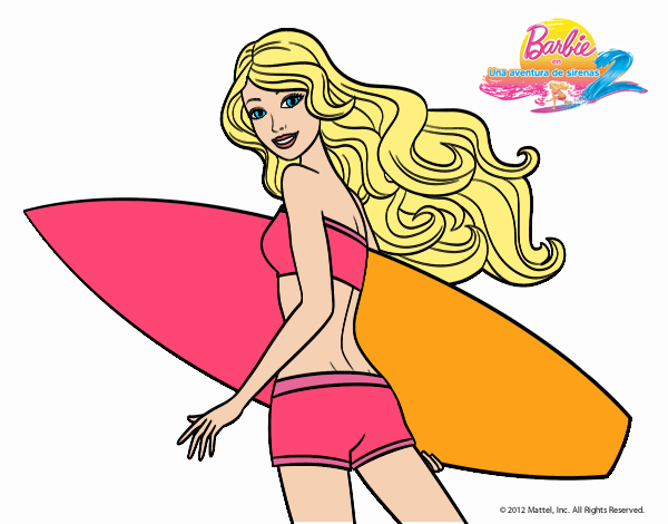 Barbie surfera