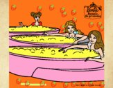 Barbie y sus amigas en el jacuzzi