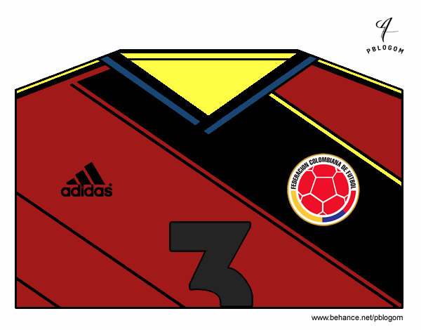 Camiseta del mundial de fútbol 2014 de Colombia