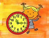 Niña con reloj