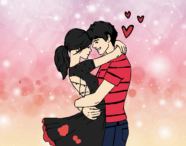 Dibujo de Pareja enamorada pintado por en  el día 06-12-18 a las  01:55:33. Imprime, pinta o colorea tus propios dibujos!