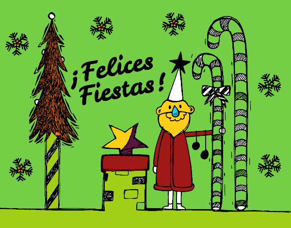 Postal Felices Fiestas