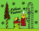 Postal Felices Fiestas