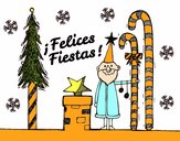 Postal Felices Fiestas