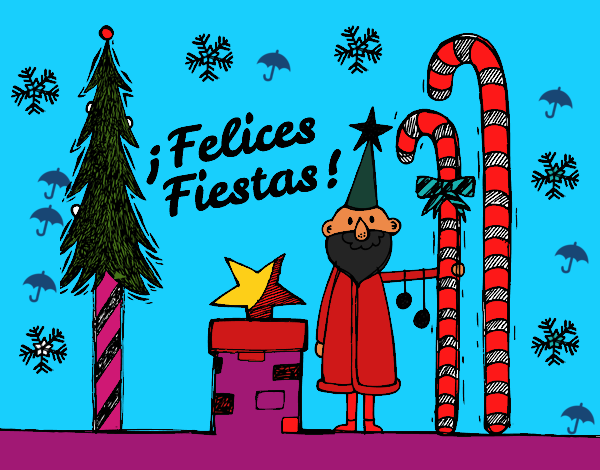 Postal Felices Fiestas