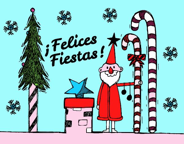 Postal Felices Fiestas