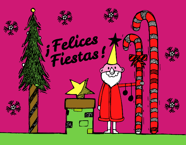 Postal Felices Fiestas