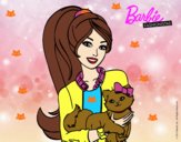 Barbie con su linda gatita