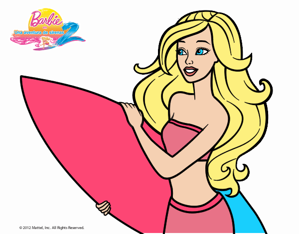 Barbie va a surfear