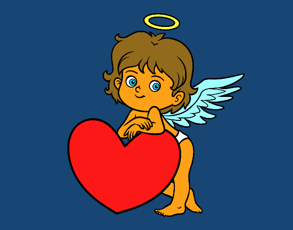 Cupido y un corazón