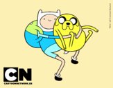 Finn y Jake abrazados