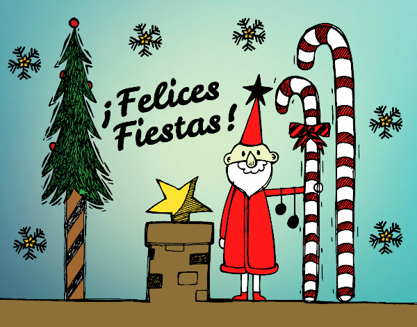 Postal Felices Fiestas