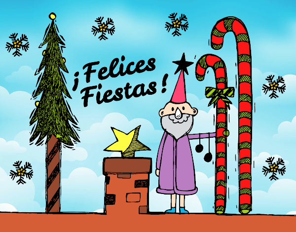 Postal Felices Fiestas