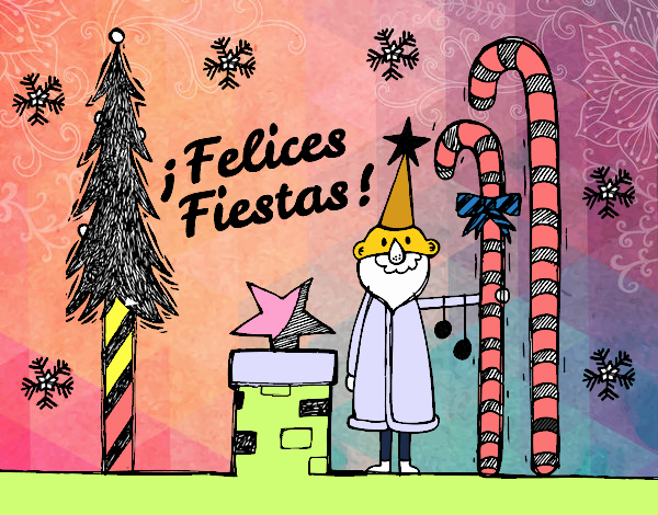 Postal Felices Fiestas