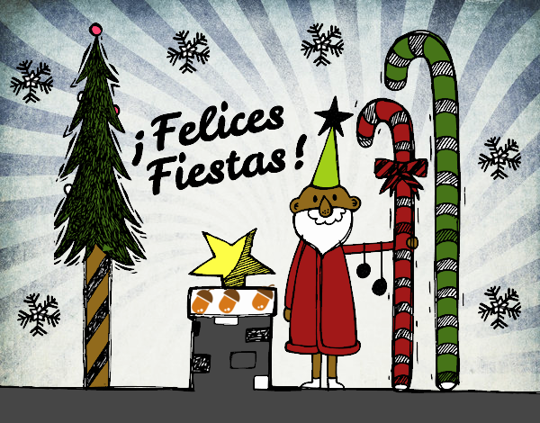 Postal Felices Fiestas