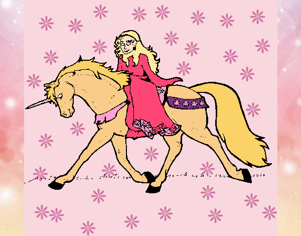 Princesa en unicornio