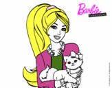 Barbie con su linda gatita