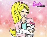 Barbie con su linda gatita