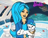 Barbie con su linda gatita