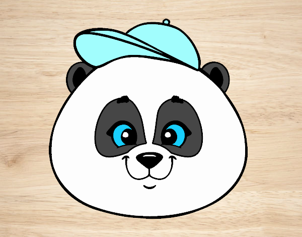 Dibujo de Cara de oso panda con gorro pintado por en  el día  19-12-18 a las 00:03:00. Imprime, pinta o colorea tus propios dibujos!