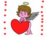 Cupido y un corazón