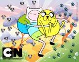 Finn y Jake abrazados