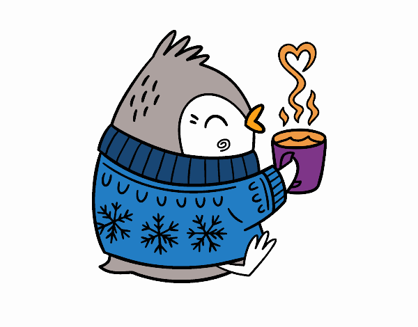 Pajarito tomando un té